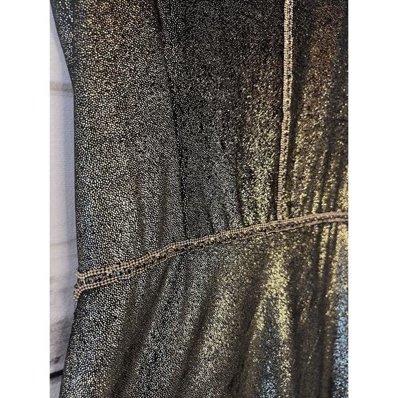Bebe Women's Metallic Gold Open Back Beaded Bodycon Dress Size Small NWT - Picture 2 of 6